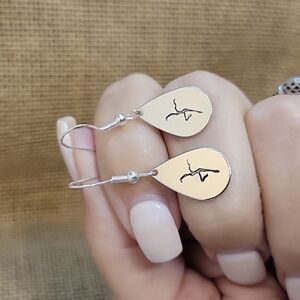 DANCING NANCIES DMB DAINTY DROP EARRINGS, sterling silver